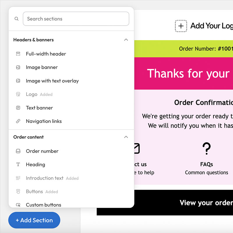 Customise email templates to match your brand
